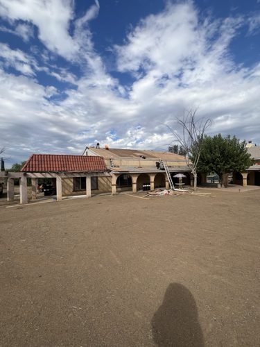 Residential roof installation in progress