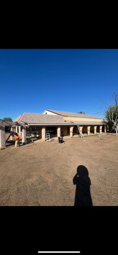Finished shingle roof installation