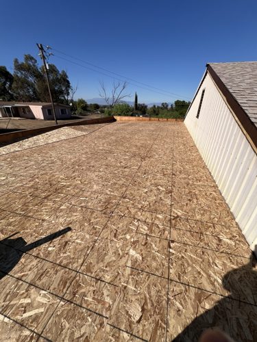 New roof decking installation